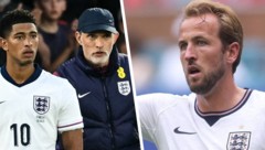 Jude Bellingham und Thomas Tuchel (li.) äußerten sich konträr nach dem Einzug ins Halbfinale. ...