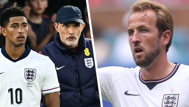 Jude Bellingham und Thomas Tuchel (li.) äußerten sich konträr nach dem Einzug ins Halbfinale. ...