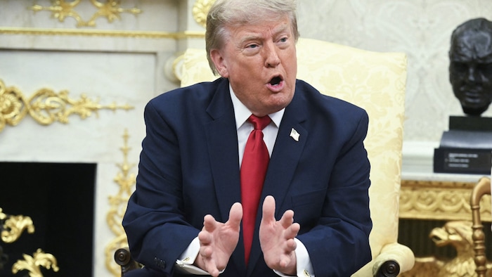 Präsident Trump am Dienstag im Oval Office