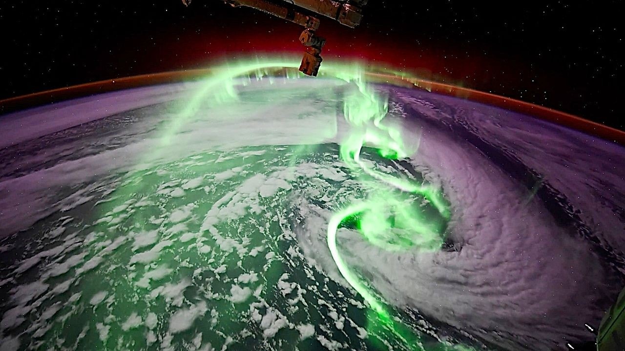 Nordlichter von der ISS aus gesehen