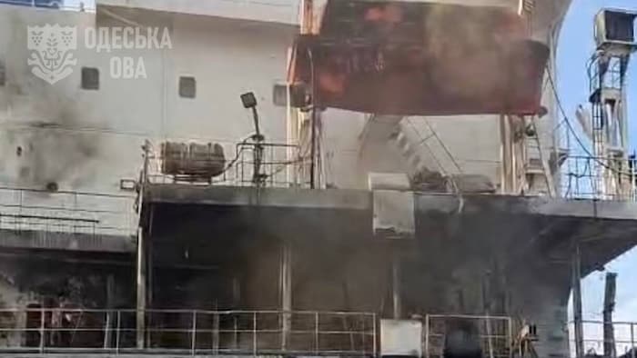 Die Kampfdrohne beschädigte die Aufbauten des Schiffes im Gebiet Odessa.