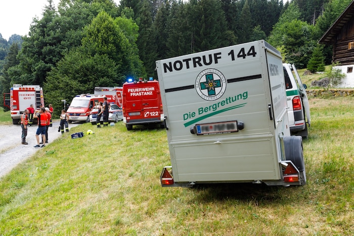 Der Großeinsatz in Vorarlberg forderte auch die Rettungskräfte.