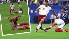 Eine weiterhin umstrittene Szene im ersten WM-Halbfinale. 