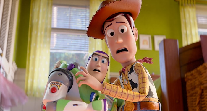Woody und Buzz Lightyear fürchten die neue Technologie.