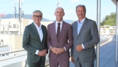 Wirtschaftskammer-Präsident Josef Herk, Landesrat Willibald Ehrenhöfer und Industrie-Präsident ...