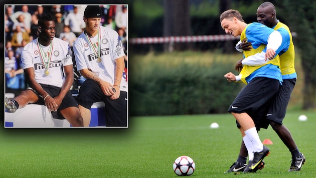 Ein Jahr lang standen Mario Balotelli und Marko Arnautovic gemeinsam bei Inter Mailand unter ...