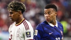 Lamine Yamal (l.) und Kylian Mbappe (r.) trafen im Halbfinale aufeinander.