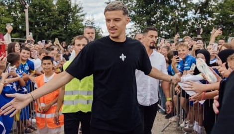 Tarik Muharemovic war beim Empfang in Klagenfiurt total gefragt. 