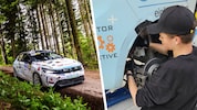 Schüler der HTL Steyr dürfen bei der Rallye Weiz die Reifen von Luca Pröglhöf wechseln.Steyr