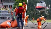 Auch die „Libelle Tirol“ stand im Einsatz.