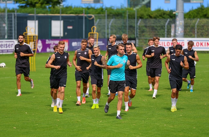 Austria Salzburg absolvierte am Mittwoch auch ein Mannschaftstraining im Stadion.