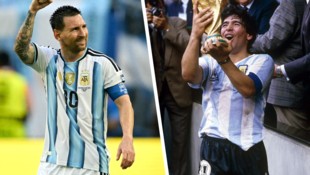 Lionel Messi und Diego Maradona