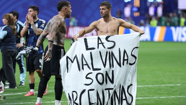 Dieses Transparent könnte bei den Argentiniern noch für Ärger sorgen.
