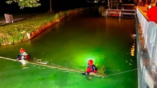 Der Almkanal wurde abgesucht.