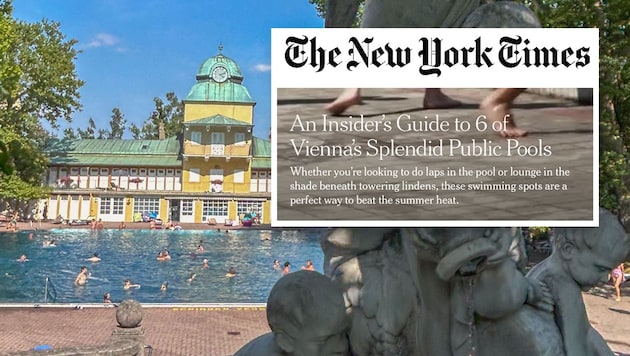 So schön – glasklares Wasser und eine Hommage an die Wiener Literaten. Dass das Thermalbad in ...