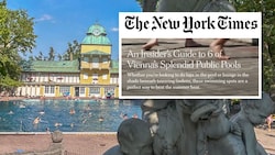 So schön – glasklares Wasser und eine Hommage an die Wiener Literaten. Dass das Thermalbad in ...