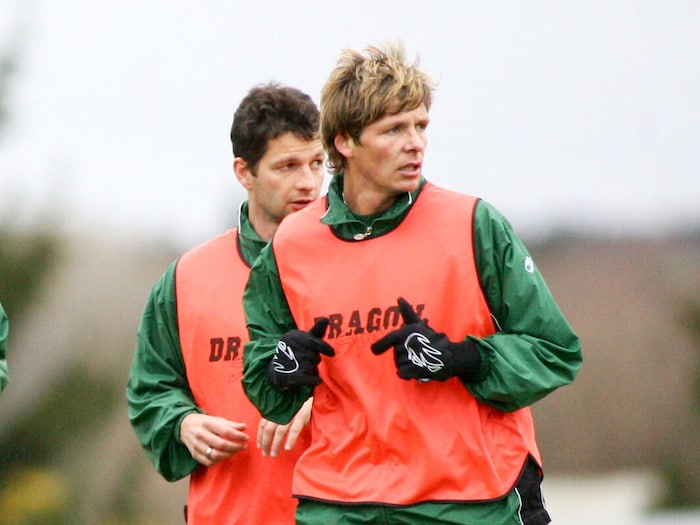 Glasner und Brunmayr kennen sich schon aus lang vergangenen Zeiten als Spieler.
