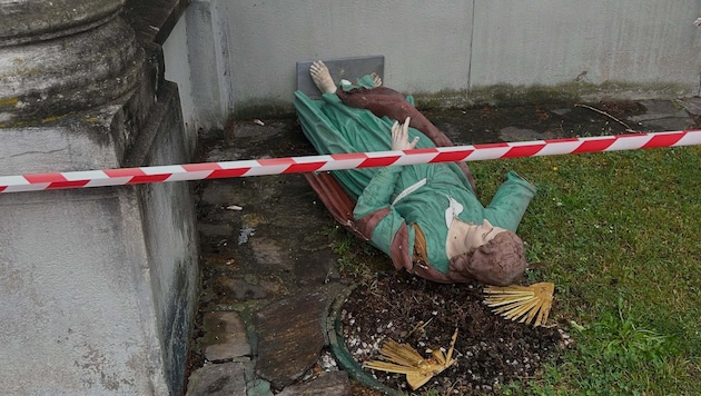Die Statuen stammen aus dem Barock – der Schaden ist groß.