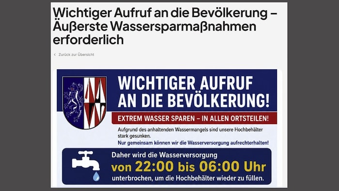 Die Verantwortlichen informieren unter anderem über die Gemeindehomepage.