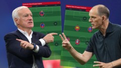 Können Sie es besser als Frankreichs Didier Deschamps (li.) und Englands Thomas Tuchel?