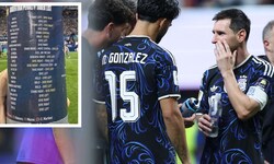 Argentiniens Stars um Lionel Messi sind vom Schummelzettel überrascht.