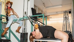 Anna Karrila freute sich über 193 Wiederholungen beim Bankdrücken.