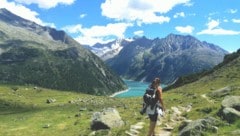 Ein wunderbarer See, herrliche Almböden und die traumhafte Hochgebirgswelt der Zillertaler ...