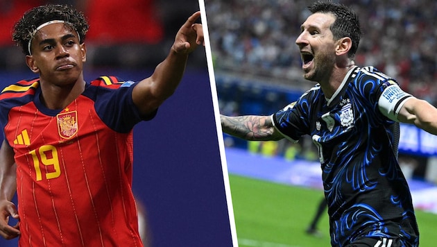 Lamine Yamal und Lionel Messi