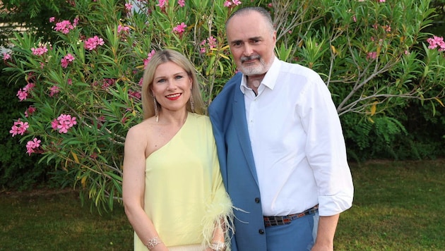 Doskozil und seine Frau am Donnerstag in Mörbisch