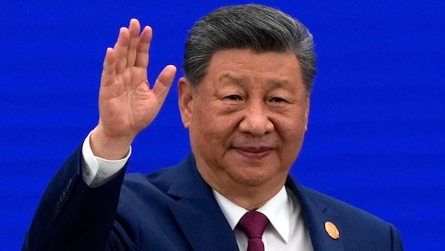 Chinas Staatschef Xi Jinping bei der Eröffnung der World AI Conference in Shanghai.