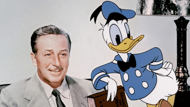 Walt Disney mit Donald Duck: Aus der eigensinnigen Nebenfigur wurde in erstaunlich kurzer Zeit ...