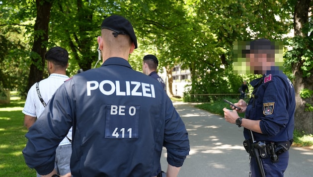 In der Innenstadt wurde genau kontrolliert.