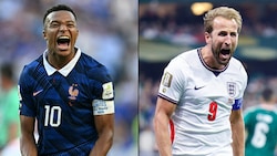 Krachen im Spiel um Platz drei aufeinander: Kylian Mbappé (li.) und Harry Kane