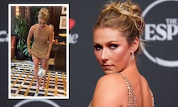 Machte auch beim Jonglieren mit dem Fußball eine gute Figur: Mikaela Shiffrin. 