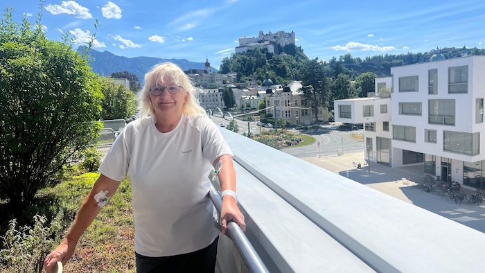 Prunner at the Salzburg University Hospital after the accident—she received excellent care there ...