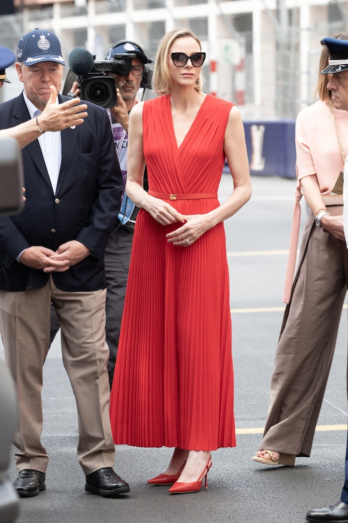 Charlènes Kleid von Louis Vuitton war der Hingucker beim Grand Prix.