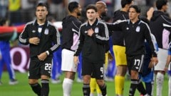 v.l.n.r.: Lautaro Martinez, Julian Alvarez und Giuliano Simeone