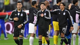v.l.n.r.: Lautaro Martinez, Julian Alvarez und Giuliano Simeone