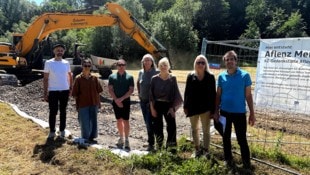 Archäologen begleiten die Grabungen für das „Aflenz Memorial“ am Gelände des ehemaligen ...
