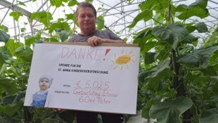 Etmar „Gurkinger“ Peter sammelte über 5000 Euro für die Kinderkrebsforschung.
