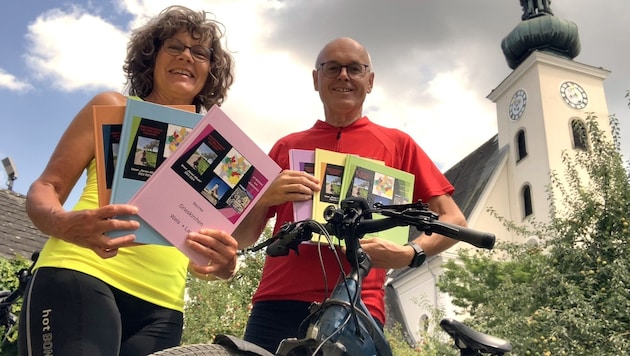 Christine und Walter Emathinger aus Offenhausen haben alle Gemeinden in OÖ mit dem Fahrrad ...