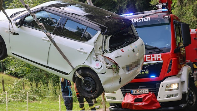 Three fire departments were involved in the rescue operation
