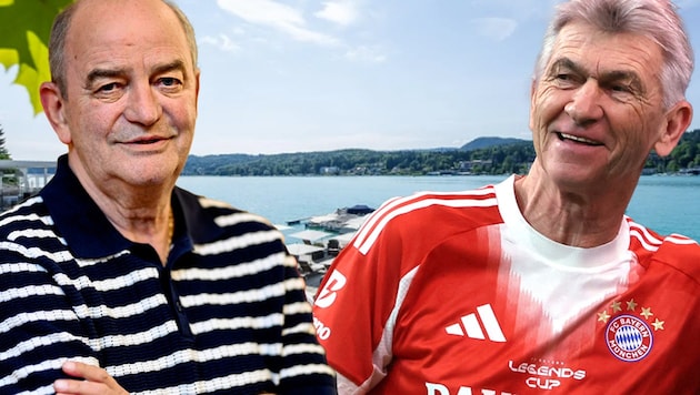 Herbert Prohaska (li.) und Klaus Augenthaler werden sich in Velden am Wörthersee mit dem ...