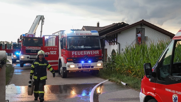 Ten fire departments responded to the scene in St. Willbald