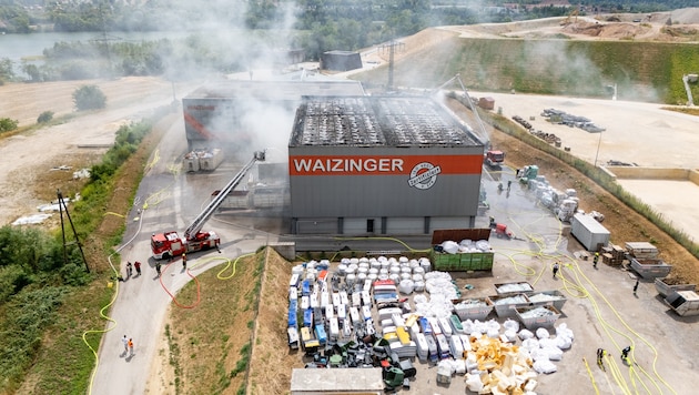 The major fire at the Waizinger company in Steyr