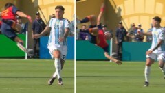 Wegen diesem Foul musste Enzo Fernandez den Platz verlassen.