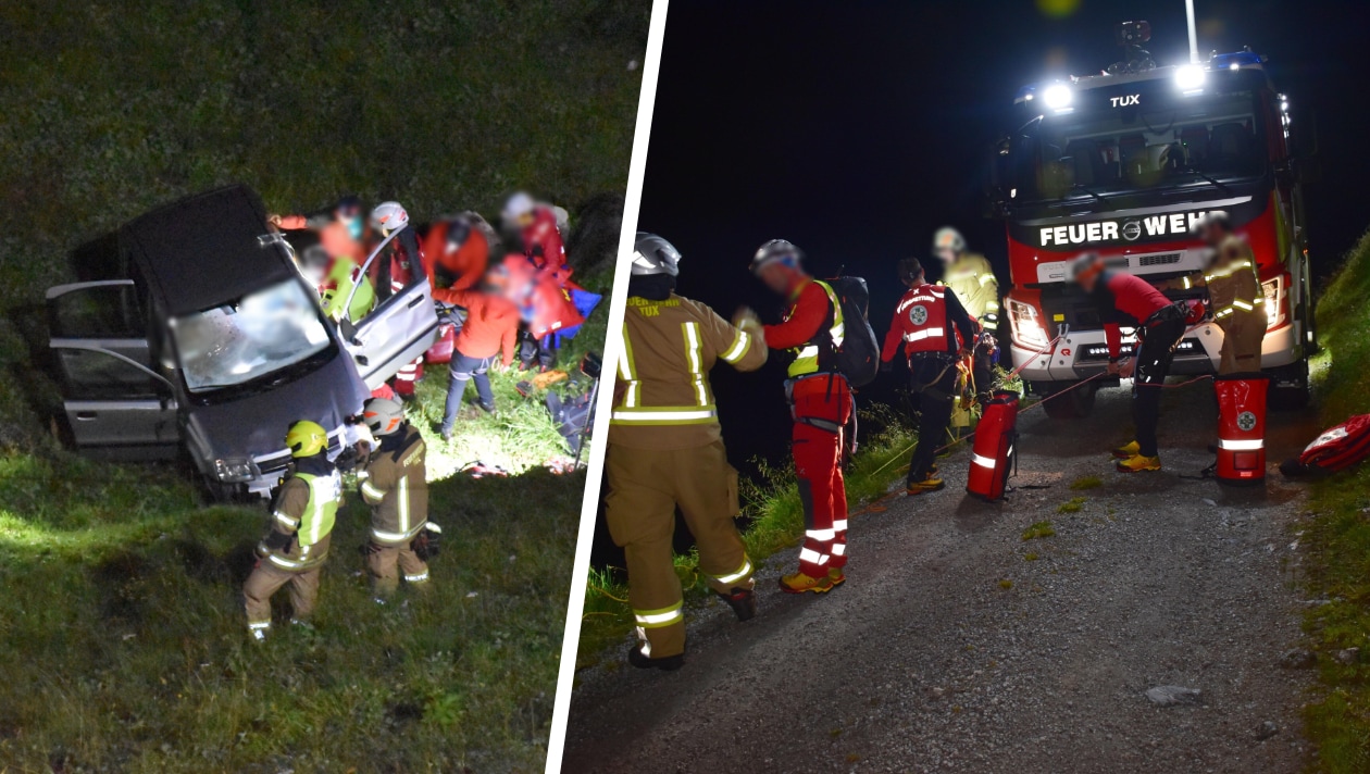 Auto überschlagen - Alkolenker (20) überlebt 150-Meter-Absturz am Berg