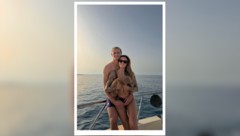 Alexander Zverev und Sophia Thomalla genießen mit Dackel „Buba“ eine Bootstour auf Ibiza.