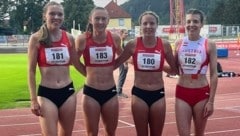 Das Staffel-Quartett mit Willhuber, Dlauhy, Pressler und Gogl-Walli (von li. nach re.)