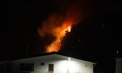 Ein Waldbrand, der an den Hängen des Monte Iato nahe Palermo ausgebrochen war, breitete sich ...